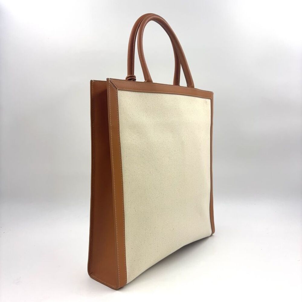 Celine Leather Cotton Tote Bag - Picture 2 of 10